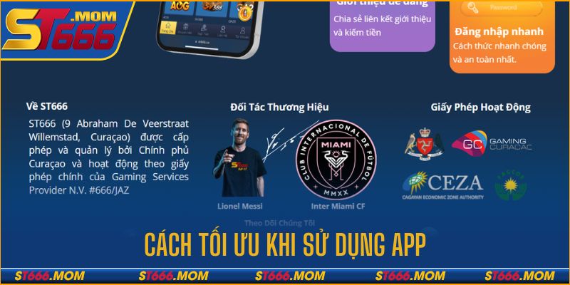 Tối ưu app nhất khi sử dụng