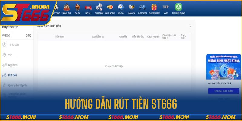 Hướng dẫn chi tiết các bước rút tiền