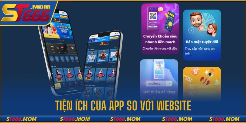 Các tiện ích của ứng dụng